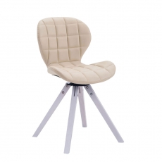 Otočná konferenční židle Nestea, bílá podnož, kůže - 8