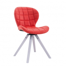 Otočná konferenční židle Nestea, bílá podnož, kůže - 3