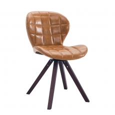 Otočná konferenční židle Nestea, podnož ořech, kůže - 4