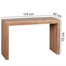Písací / konzolový stôl Mumbai, 115 cm, masív agát - 3
