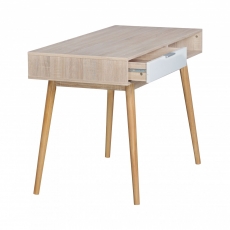 Písací retro stôl Samo, 120 cm, Sonoma dub/biela - 4