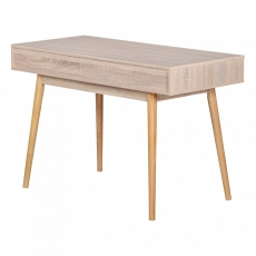 Písací retro stôl Samo, 120 cm, Sonoma dub/biela - 7