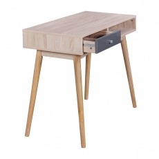 Písací retro stôl Samo, 120 cm, Sonoma dub/sivá - 2