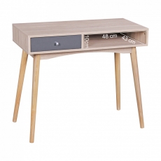 Písací retro stôl Samo, 120 cm, Sonoma dub/sivá - 3
