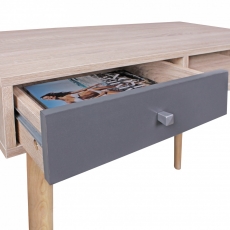Písací retro stôl Samo, 120 cm, Sonoma dub/sivá - 7