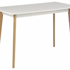 Písací stôl Braden, 117 cm, breza / biela - 1