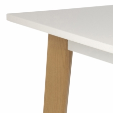 Písací stôl Braden, 117 cm, breza / biela - 4