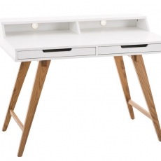 Písací stôl Eaton, 110 cm, biela - 1