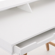 Písací stôl Eaton, 110 cm, biela - 5
