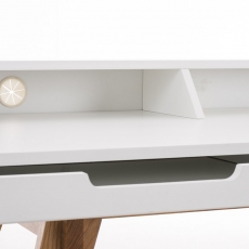 Písací stôl Eaton, 110 cm, biela - 6