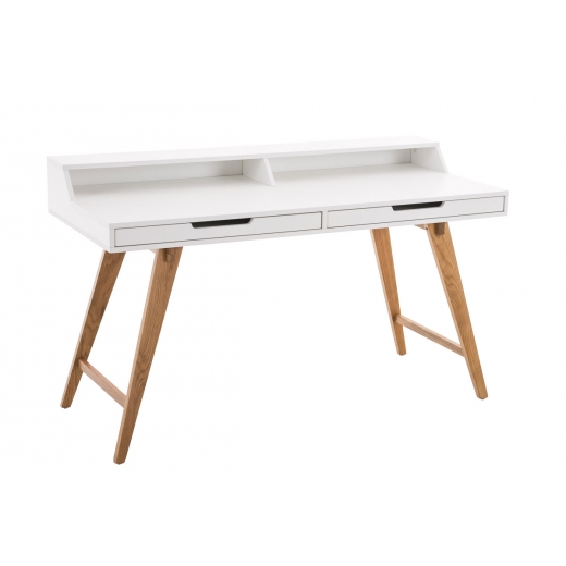 Písací stôl Eaton, 140 cm, biela - 1