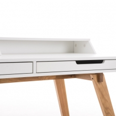 Písací stôl Eaton, 140 cm, biela - 7
