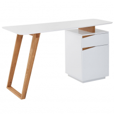 Písací stôl Golen, 140 cm, biela - 1