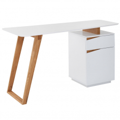 Písací stôl Golen, 140 cm, biela