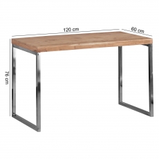 Písací stôl Guna, 120 cm, masív agát - 3