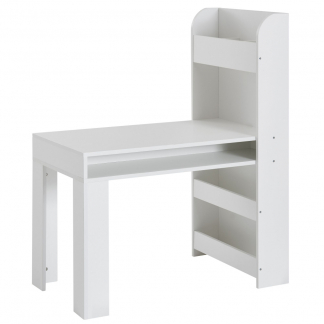 Písací stôl Heler, 90 cm, biela