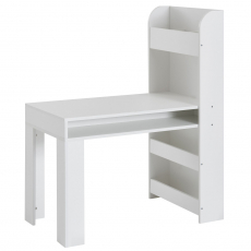 Písací stôl Heler, 90 cm, biela - 8