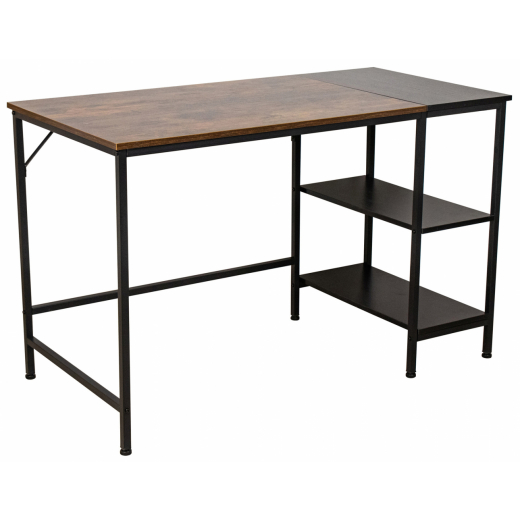 Písací stôl Ocala, 120 cm, čierna/hnedá - 1
