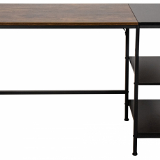 Písací stôl Ocala, 120 cm, čierna/hnedá - 2
