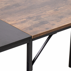 Písací stôl Ocala, 120 cm, čierna/hnedá - 7