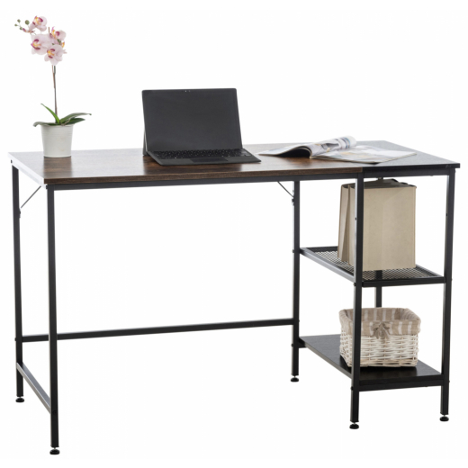Písací stôl Oviedo, 120 cm, čierna/hnedá - 1