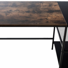 Písací stôl Oviedo, 120 cm, čierna/hnedá - 4
