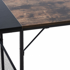 Písací stôl Oviedo, 120 cm, čierna/hnedá - 6