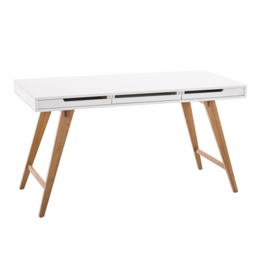 Písací stôl Porto, 140 cm, biela - 1