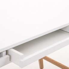 Písací stôl Porto, 140 cm, biela - 6
