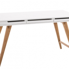 Písací stôl Porto, 140 cm, biela - 10