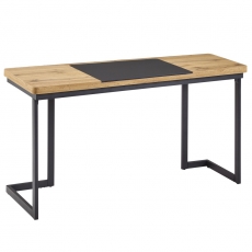 Písací stôl Rick, 140 cm, MDF / čierna - 1