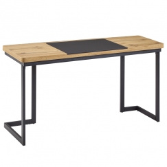 Písací stôl Rick, 140 cm, MDF / čierna