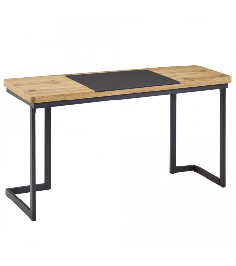 Písací stôl Rick, 140 cm, MDF / čierna