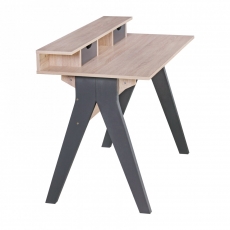 Písací stôl Samo, 120 cm, Sonoma dub/sivá - 4