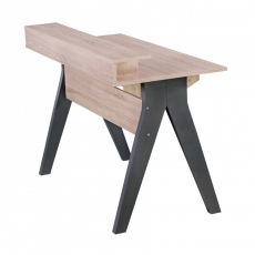 Písací stôl Samo, 120 cm, Sonoma dub/sivá - 5