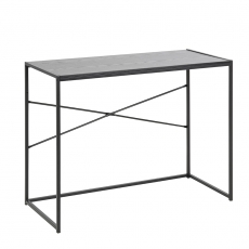 Písací stôl Seashell, 100 cm, čierny jaseň - 1