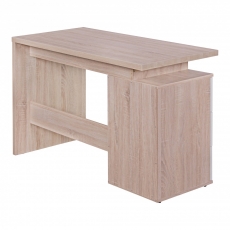 Písací stôl so zásuvkami Samo, 120 cm, Sonoma dub/biela - 4