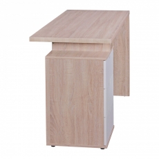 Písací stôl so zásuvkami Samo, 120 cm, Sonoma dub/biela - 6