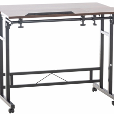 Písací stôl Telford, 80 cm, čierna/orech - 2