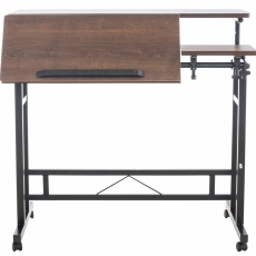 Písací stôl Telford, 80 cm, čierna/orech - 3