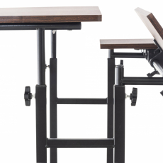 Písací stôl Telford, 80 cm, čierna/orech - 5