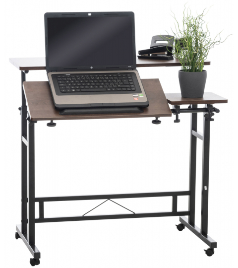 Písací stôl Telford, 80 cm, čierna/orech