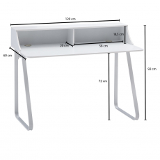 Písací stôl Telly, 120 cm, biela - 4