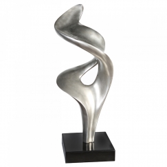 Plastika Lumina na mramorovém podstavci, 63 cm, platinová/stříbrná