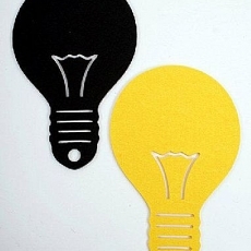 Plstené prestieranie Žiarovka, 22x35 cm - 1