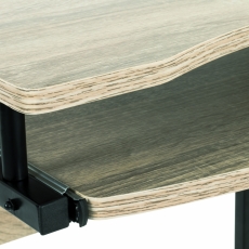 Počítačový stôl Brose, 73 cm, dub/čierna - 3