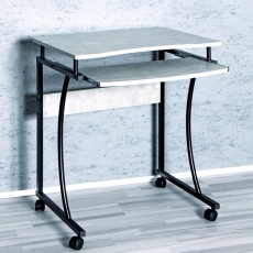 Počítačový stôl Vickie, 73 cm, betón/čierna - 2