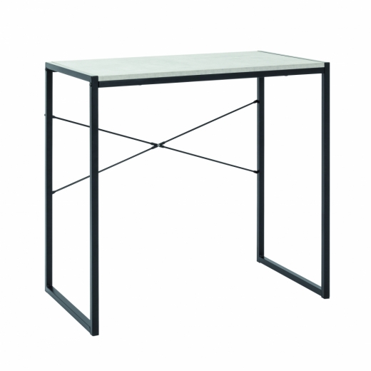 Počítačový stôl Vickie, 76 cm, betón/čierna - 1