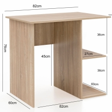 Počítačový stůl Eris, 82 cm, dub - 4