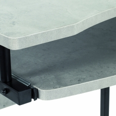 Počítačový stůl Vickie, 73 cm, beton/černá - 3